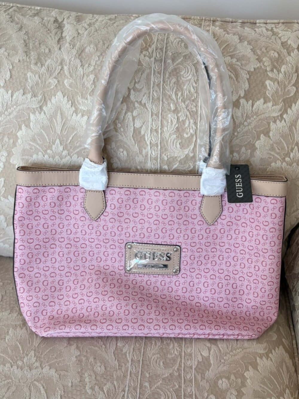 🌸 Guess Logo Tote Handbag Shoulder Bag Purse - NWT Designer Carryall 🌸